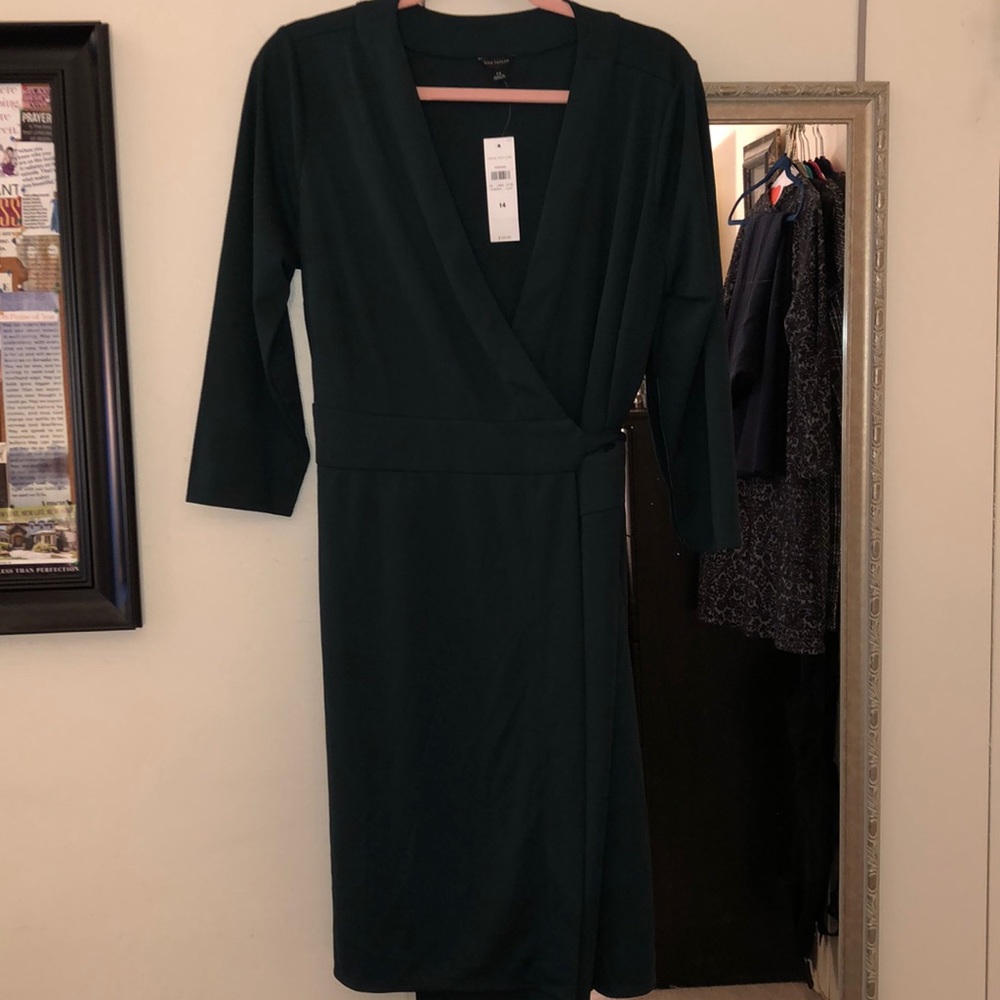 Ann Taylor True Wrap Dress 14